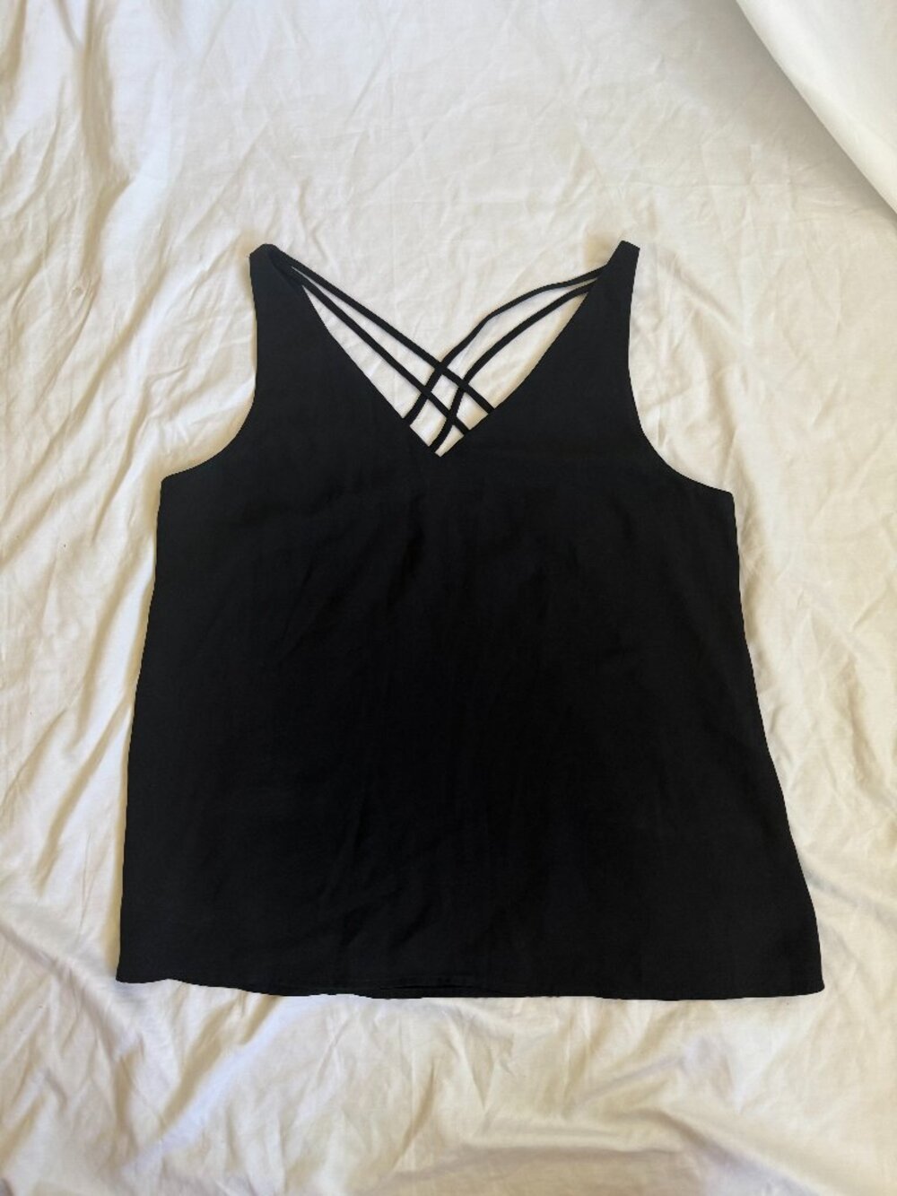 Express Black Strappy V-Neck Cami Tank Top Women's Going Out Party Top